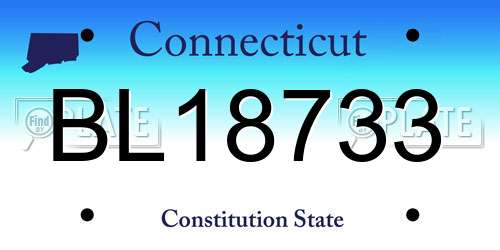 BL18733 Connecticut License Plate