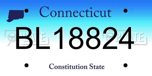 BL18824 Connecticut License Plate