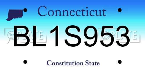 BL1S953 Connecticut License Plate