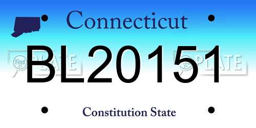 BL20151 Connecticut License Plate