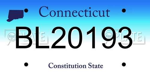 BL20193 Connecticut License Plate