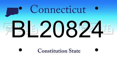 BL20824 Connecticut License Plate