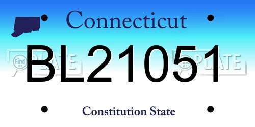 BL21051 Connecticut License Plate