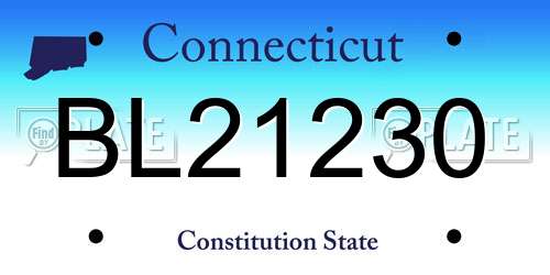 BL21230 Connecticut License Plate