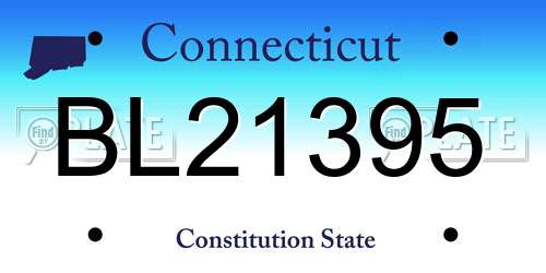 BL21395 Connecticut License Plate