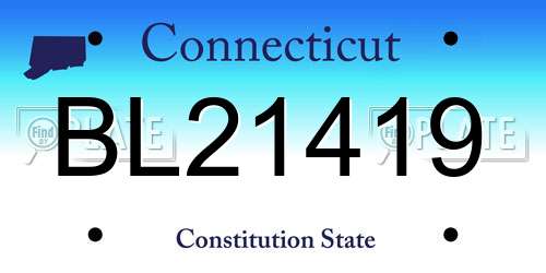 BL21419 Connecticut License Plate