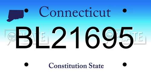 BL21695 Connecticut License Plate