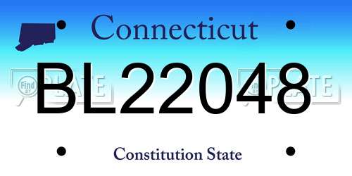 BL22048 Connecticut License Plate