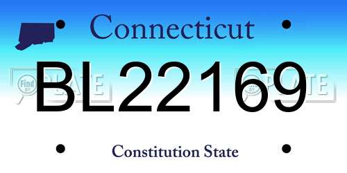 BL22169 Connecticut License Plate