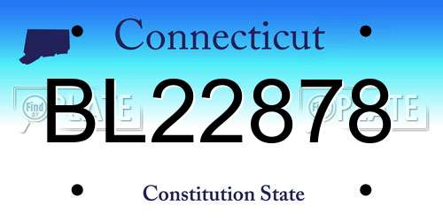 BL22878 Connecticut License Plate