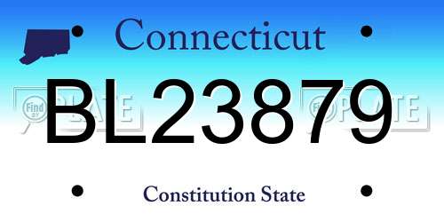 BL23879 Connecticut License Plate