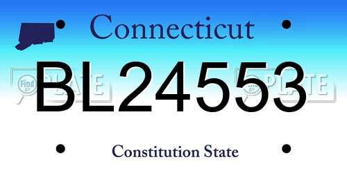 BL24553 Connecticut License Plate