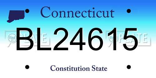 BL24615 Connecticut License Plate