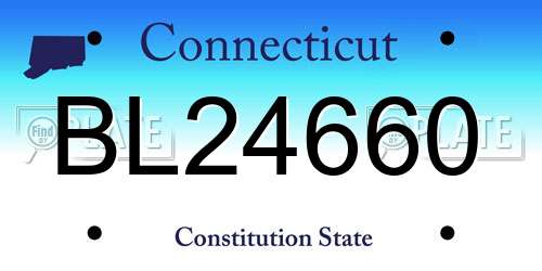 BL24660 Connecticut License Plate