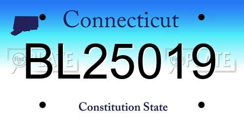 BL25019 Connecticut License Plate