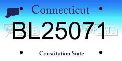 BL25071 Connecticut License Plate