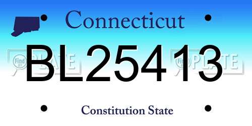 BL25413 Connecticut License Plate