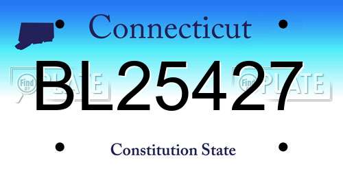 BL25427 Connecticut License Plate