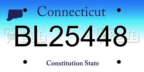 BL25448 Connecticut License Plate