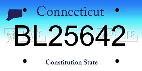 BL25642 Connecticut License Plate