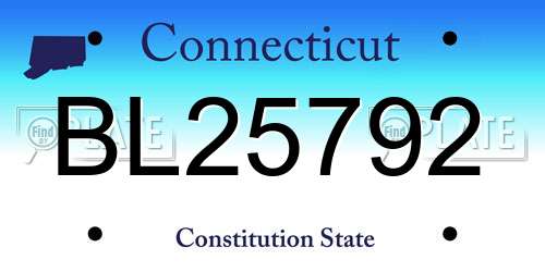 BL25792 Connecticut License Plate