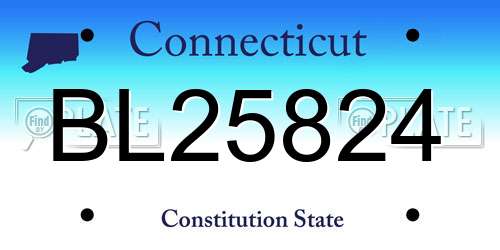 BL25824 Connecticut License Plate