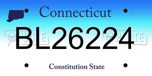 BL26224 Connecticut License Plate