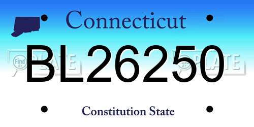 BL26250 Connecticut License Plate