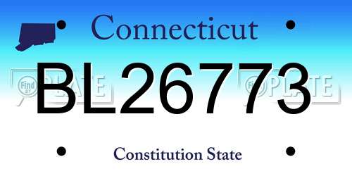 BL26773 Connecticut License Plate