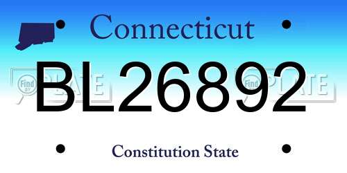 BL26892 Connecticut License Plate