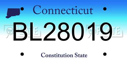 BL28019 Connecticut License Plate