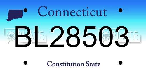 BL28503 Connecticut License Plate