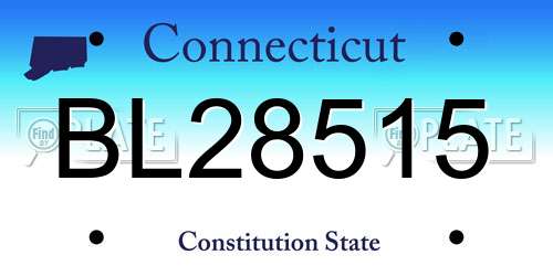 BL28515 Connecticut License Plate