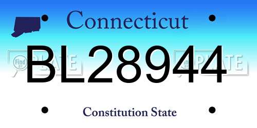 BL28944 Connecticut License Plate