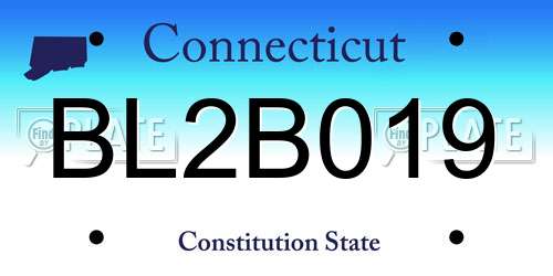 BL2B019 Connecticut License Plate