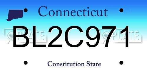 BL2C971 Connecticut License Plate