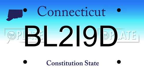 BL2I9D Connecticut License Plate
