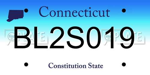 BL2S019 Connecticut License Plate