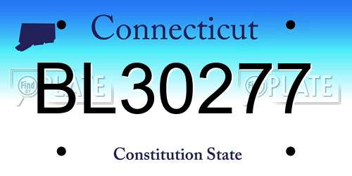 BL30277 Connecticut License Plate