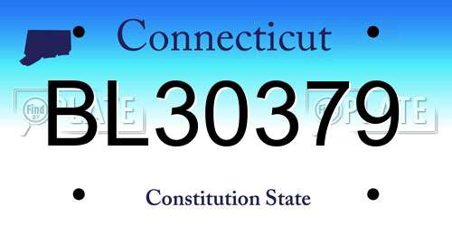 BL30379 Connecticut License Plate