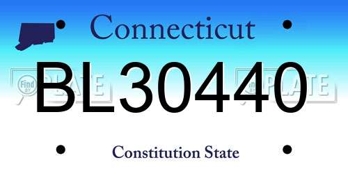 BL30440 Connecticut License Plate