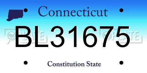 BL31675 Connecticut License Plate
