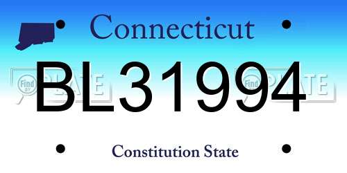 BL31994 Connecticut License Plate