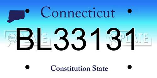 BL33131 Connecticut License Plate