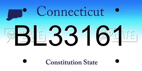 BL33161 Connecticut License Plate