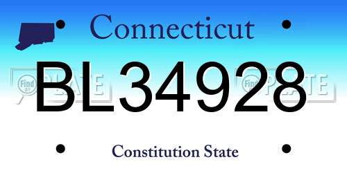 BL34928 Connecticut License Plate