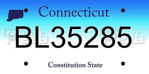 BL35285 Connecticut License Plate