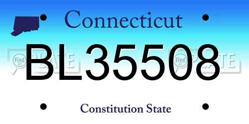 BL35508 Connecticut License Plate