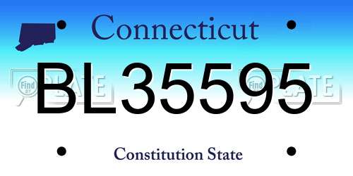 BL35595 Connecticut License Plate