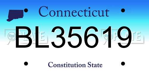 BL35619 Connecticut License Plate
